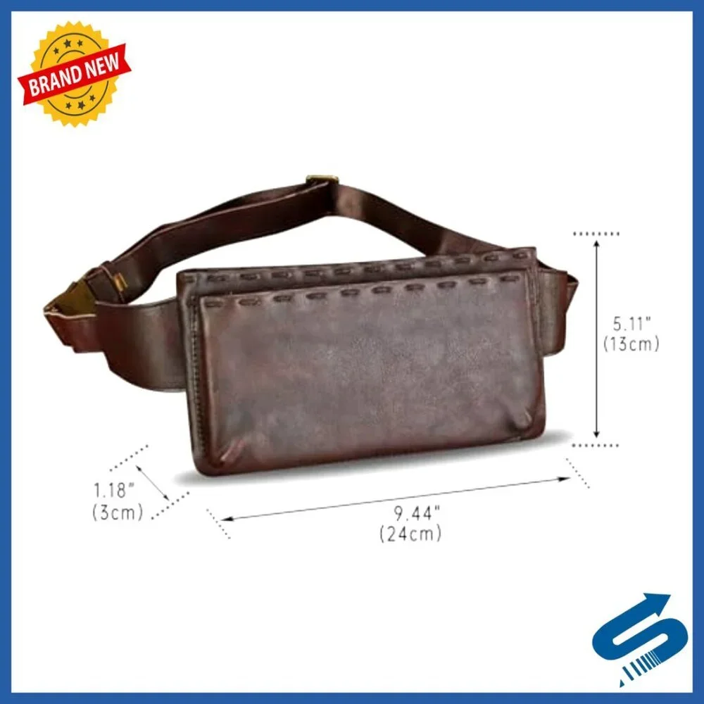 Genuine Leather Fanny Pack Sling Bag Crossbody Waist Bag Unisex